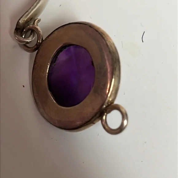 925 bangle large amethyst. Big wrist friendly - Picture 9 of 14